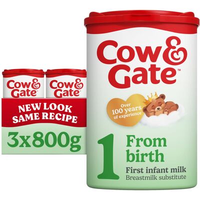 Cow & Gate First Baby Milk Formula Suitable From Birth Pack of 3 x Cow & Gate First Baby Milk Formula Suitable From Birth Pack of 3 x
