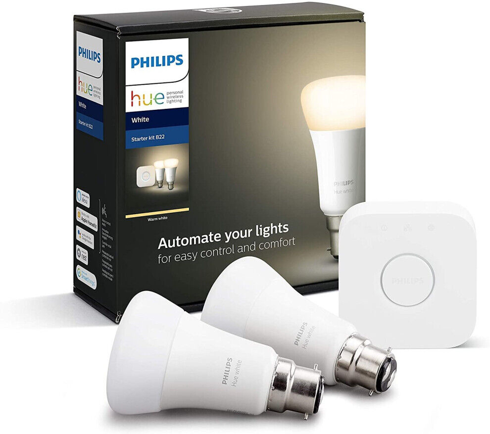 Philips Hue Warm White Starter Kit - B22 Bayonet Fitting