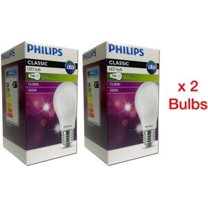 Philips E27 classic LED bulb, 7w (60w), 806lm, 3000K warm white (2 pk) Philips E27 classic LED bulb, 7w (60w), 806lm, 3000K warm white (2 pk)