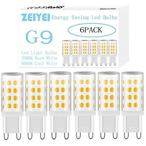 ZEIYEI G9 LED Light Bulbs, 5W, Warm White 3000K, 450LM, Equivalent to 40W-50W G9 Haloge ZEIYEI G9 LED Light Bulbs, 5W, Warm White 3000K, 450LM, Equivalent to 40W-50W G9 Haloge