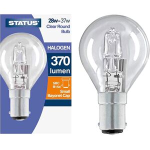 Status 10 X Halogen Energy Saving 28W = 37W SBC B15 Small Bayonet Cap Golf Ball Lamps/T Status 10 X Halogen Energy Saving 28W = 37W SBC B15 Small Bayonet Cap Golf Ball Lamps/T