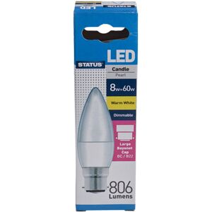 Status BC Bayonet Cap 8w Warm White Dimmable LED 8795296 Status BC Bayonet Cap 8w Warm White Dimmable LED 8795296