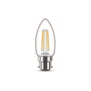Philips LED Premium Classic Clear Glass Candle Filament Light Bulb [B22 Bayonet Philips LED Premium Classic Clear Glass Candle Filament Light Bulb [B22 Bayonet