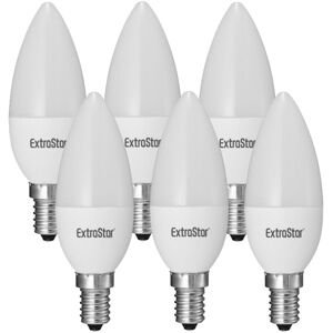 Extrastar UK ExtraStar 5W LED Candle Bulb E14,6500K, Daylight (Pack of 6) Extrastar UK ExtraStar 5W LED Candle Bulb E14,6500K, Daylight (Pack of 6)