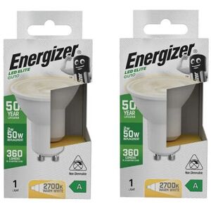 Energizer A Rated LED Elite GU10 360lm 2W 2700K (Warm White) Pack of 2 Energizer A Rated LED Elite GU10 360lm 2W 2700K (Warm White) Pack of 2
