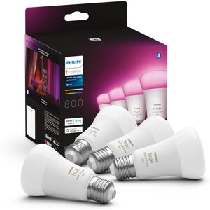 Philips Hue New White and Colour Ambiance Smart Light Bulb 4 Pack 60W - 800 Lume Philips Hue New White and Colour Ambiance Smart Light Bulb 4 Pack 60W - 800 Lume