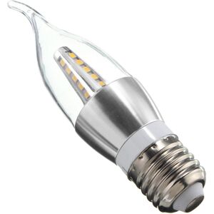 GreenZech (Pure White, E27) 85-265V 4W E27 E14 B22 E12 25 SMD 2835 430Lm Silvery LED Candl GreenZech (Pure White, E27) 85-265V 4W E27 E14 B22 E12 25 SMD 2835 430Lm Silvery LED Candl