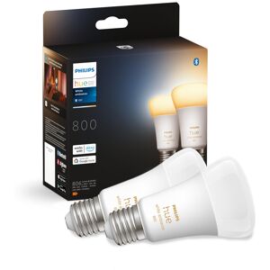 Philips Hue White Ambiance Smart Light Bulb 60W - 800 Lumen 2 Pack [E27 Edison S Philips Hue White Ambiance Smart Light Bulb 60W - 800 Lumen 2 Pack [E27 Edison S
