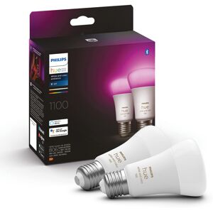 Philips Hue White and Colour Ambiance Smart Light Bulb 2 Pack 75W - 1100 Lumen [ Philips Hue White and Colour Ambiance Smart Light Bulb 2 Pack 75W - 1100 Lumen [