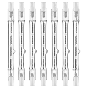 Saudism R7s Halogen Light Bulbs, 7 Packs Bulb 118mm Dimmable 230V Tungsten Linear 300W Saudism R7s Halogen Light Bulbs, 7 Packs Bulb 118mm Dimmable 230V Tungsten Linear 300W