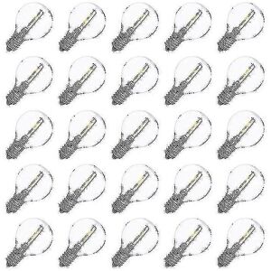 Unbranded 25 Pack G40 E14 LED Replacement Bulbs, 0.6W, 2700K, LED Filament Unbranded 25 Pack G40 E14 LED Replacement Bulbs, 0.6W, 2700K, LED Filament