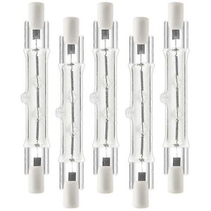 Unbranded Pack of 5 R7S 118mm 300W 230V Dimmable Linear Halogen Bulbs for Construction Sit Unbranded Pack of 5 R7S 118mm 300W 230V Dimmable Linear Halogen Bulbs for Construction Sit