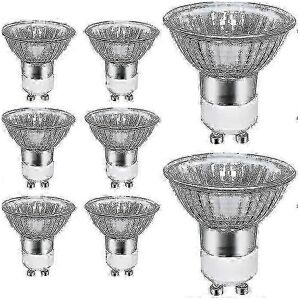 Unbranded GU10 Halogen Bulbs, Pack of 8, 50W, GU10 Halogen Spotlight, AC 220V-240V, 700 Lu Unbranded GU10 Halogen Bulbs, Pack of 8, 50W, GU10 Halogen Spotlight, AC 220V-240V, 700 Lu