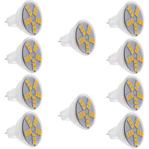 Unbranded Pack of 10 5W MR11 GU4 LED Bulbs 600lm, 15 5630 SMD, Warm White Light Unbranded Pack of 10 5W MR11 GU4 LED Bulbs 600lm, 15 5630 SMD, Warm White Light