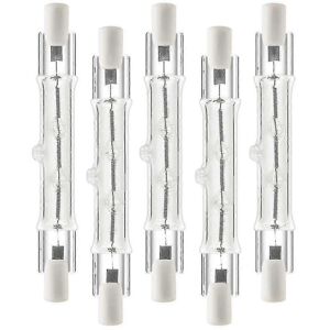Unbranded Pack of 5 R7s 118mm 300W 230V Dimmable Linear Halogen Bulbs for Construction Sit Unbranded Pack of 5 R7s 118mm 300W 230V Dimmable Linear Halogen Bulbs for Construction Sit