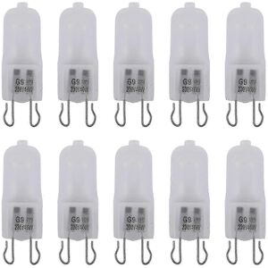 Unbranded Pack of 10 G9 Halogen Desk Bulbs, Warm White, 40W, 230V, Frosted Unbranded Pack of 10 G9 Halogen Desk Bulbs, Warm White, 40W, 230V, Frosted