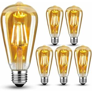 Kikidex (As show, One size) Set of 6 vintage E27 4W incandescent bulbs in warm white. Kikidex (As show, One size) Set of 6 vintage E27 4W incandescent bulbs in warm white.