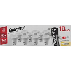 Energizer GU10 LED Bulbs Warm White 3000K Light Bulb Pack of 10 – 50W Halogen Sp Energizer GU10 LED Bulbs Warm White 3000K Light Bulb Pack of 10 – 50W Halogen Sp