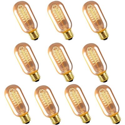 Perfet 10pcs 40W Edison Vintage Incandescent Light Bulb Dimmable T45 Antique Spiral Fil Perfet 10pcs 40W Edison Vintage Incandescent Light Bulb Dimmable T45 Antique Spiral Fil