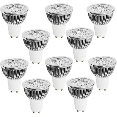 Perfet 10pcs 4W GU10 LED Light Bulb Cup Spotlight Cold White Warm White Natural Light A Perfet 10pcs 4W GU10 LED Light Bulb Cup Spotlight Cold White Warm White Natural Light A