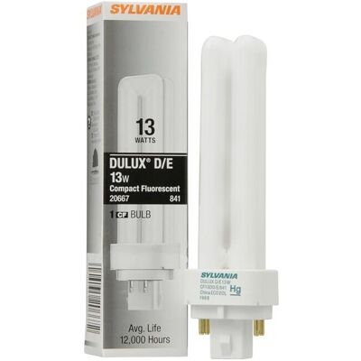 Osram Sylvania 13 watt CFL Compact Fluorescent Lamp, Cool White Osram Sylvania 13 watt CFL Compact Fluorescent Lamp, Cool White