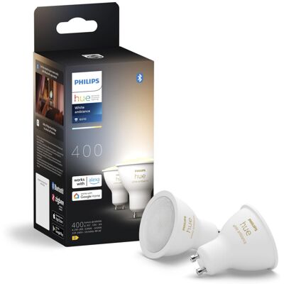 Philips Hue GU10 ? Smart Spotlight ? (2-Pack) White Ambiance Philips Hue GU10 ? Smart Spotlight ? (2-Pack) White Ambiance