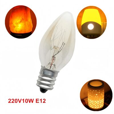 Unbranded 10Pcs 220V 10W C7 E12 Night Light Bulb and Salt Lamp Replacement Bulbs,Clear Gla Unbranded 10Pcs 220V 10W C7 E12 Night Light Bulb and Salt Lamp Replacement Bulbs,Clear Gla