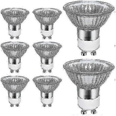 Unbranded GU10 Halogen Bulbs, Pack of 8, 50W, GU10 Halogen Spotlight, AC 220V-240V, 700 Lu Unbranded GU10 Halogen Bulbs, Pack of 8, 50W, GU10 Halogen Spotlight, AC 220V-240V, 700 Lu