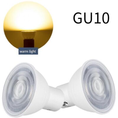 Kikidex (As show, One size) 2 pack GU10 LED Spotlight 12 lamp beads 7W Light Bulb Supe Kikidex (As show, One size) 2 pack GU10 LED Spotlight 12 lamp beads 7W Light Bulb Supe