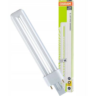 OSRAM Dulux S 11w 827 2 Pin G23 PLS Compact Fluorescent Lamp OSRAM Dulux S 11w 827 2 Pin G23 PLS Compact Fluorescent Lamp