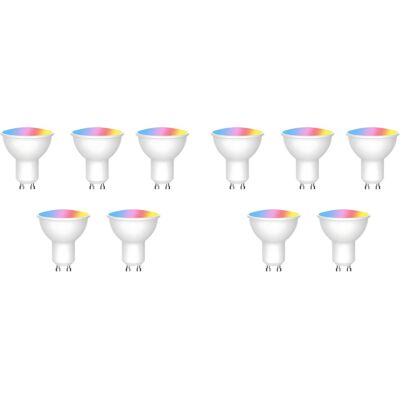 Semoic 10PCS Tuya WiFi GU10 Smart LED Light Bulb Dimmable 6W 220V Life App Co Semoic 10PCS Tuya WiFi GU10 Smart LED Light Bulb Dimmable 6W 220V Life App Co