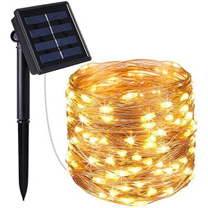 10m Ranpo Solar-Powered String of 100 Warm White LED Fairy Lights 10m Ranpo Solar-Powered String of 100 Warm White LED Fairy Lights