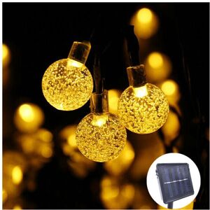 chozx (Warm White) 50 LED Crystal ball Solar Lamp Power String Fairy Lights Garden Out chozx (Warm White) 50 LED Crystal ball Solar Lamp Power String Fairy Lights Garden Out