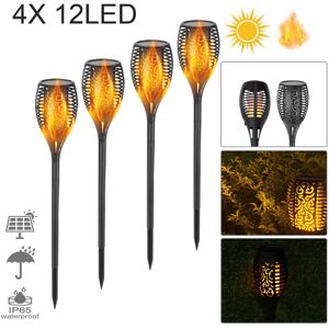 Unbranded Solar Power Dancing Flame Lantern - 50cm Waterproof LED Torch Light for Garden & Unbranded Solar Power Dancing Flame Lantern - 50cm Waterproof LED Torch Light for Garden &