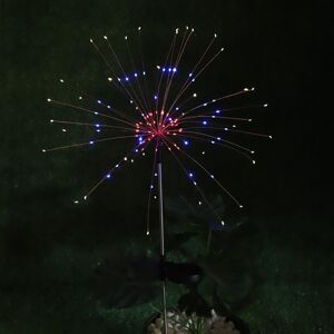 Unbranded (Colorful) 120 LED Solar Powered Firework Starburst Stake Light Warm White Unbranded (Colorful) 120 LED Solar Powered Firework Starburst Stake Light Warm White