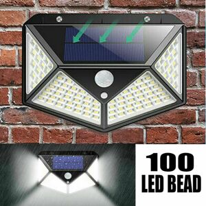 Unbranded 100 LED Solar Powered PIR Motion Sensor Wall Security Lights Unbranded 100 LED Solar Powered PIR Motion Sensor Wall Security Lights