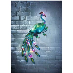 Spot On Dealz 12 Multi Coloured LED Light Solar Powered Gems Peacock Wall Art G-0254 Spot On Dealz 12 Multi Coloured LED Light Solar Powered Gems Peacock Wall Art G-0254