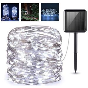 11145 Solar-Powered String Of 100 Cold White LED Fairy Lights - 10m Outdoor Waterproof 11145 Solar-Powered String Of 100 Cold White LED Fairy Lights - 10m Outdoor Waterproof