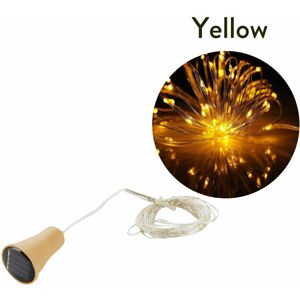 Ranpo (Yellow, 1m-10LEDs) 1M 2M LED Solar Fairy Lights Copper Wire Cork Wine Bottle St Ranpo (Yellow, 1m-10LEDs) 1M 2M LED Solar Fairy Lights Copper Wire Cork Wine Bottle St