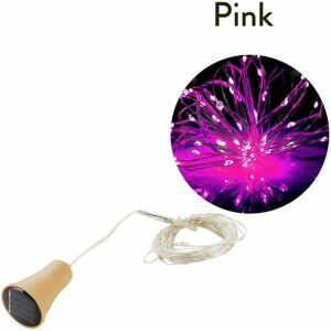 Ranpo (Pink, 2m-20LEDs) 1M 2M LED Solar Fairy Lights Copper Wire Cork Wine Bottle Stri Ranpo (Pink, 2m-20LEDs) 1M 2M LED Solar Fairy Lights Copper Wire Cork Wine Bottle Stri