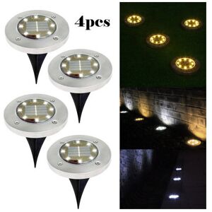 Happy Echo (Warm light) 4pc LED Solar Power Decking Lights Ground Floor Outdoor Garden Lawn Happy Echo (Warm light) 4pc LED Solar Power Decking Lights Ground Floor Outdoor Garden Lawn