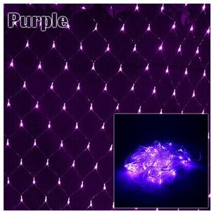 Unbranded (Purple, 200LED 3m x 2m) Net Mesh LED String Fairy Lights 100-204LED Outdoor Gar Unbranded (Purple, 200LED 3m x 2m) Net Mesh LED String Fairy Lights 100-204LED Outdoor Gar