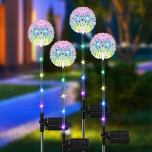 Unbranded (4 pack) Solar Lights Outdoor Decorative Dandelion Garden with Colorful String L Unbranded (4 pack) Solar Lights Outdoor Decorative Dandelion Garden with Colorful String L