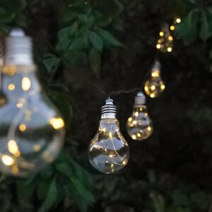 Festive Lights 3.9m Solar Power Outdoor Firefly LED Festoon Bulb String Fairy Light Garden Pa Festive Lights 3.9m Solar Power Outdoor Firefly LED Festoon Bulb String Fairy Light Garden Pa