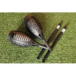 The Outdoor Living Company 2x Mini Flickering Garden Solar Torch Lights Realistic Fire Effect LED The Outdoor Living Company 2x Mini Flickering Garden Solar Torch Lights Realistic Fire Effect LED