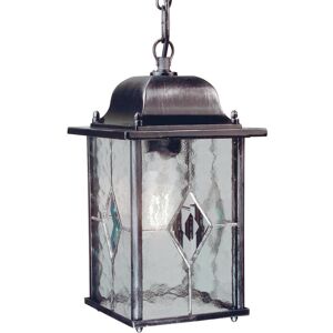 Loops IP43 Hanging Chain Lantern Weatherproof Black Silver LED E27 100W Loops IP43 Hanging Chain Lantern Weatherproof Black Silver LED E27 100W