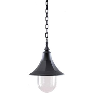 Loops Outdoor IP44 1 Bulb Chain Lantern Black Polycarbonate LED E27 100W Loops Outdoor IP44 1 Bulb Chain Lantern Black Polycarbonate LED E27 100W