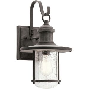 Loops Outdoor IP44 1 Bulb Wall Light Lantern Weathered Zinc LED E27 100W d01773 Loops Outdoor IP44 1 Bulb Wall Light Lantern Weathered Zinc LED E27 100W d01773