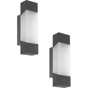 Loops 2 Pack Wall Light IP44 Anthracite Modern - Wall Light Loops 2 Pack Wall Light IP44 Anthracite Modern - Wall Light