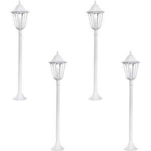 Loops g02610x4 - Outdoor Bollard Light, White, 60W, E27, Modern Style Loops g02610x4 - Outdoor Bollard Light, White, 60W, E27, Modern Style